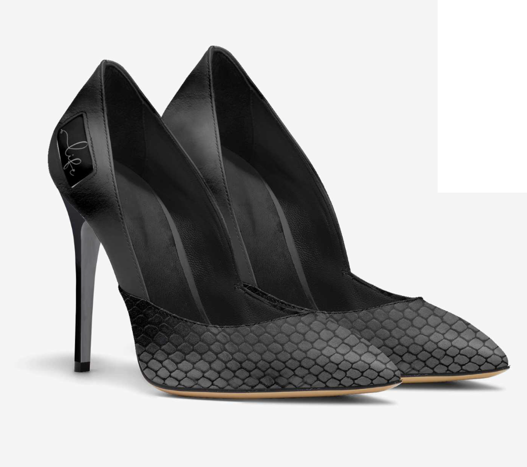 Black Italian Leather Pumps